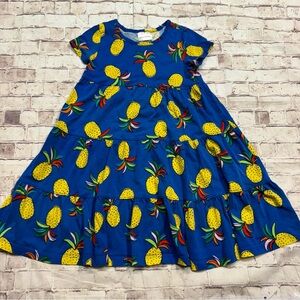 Hanna Andersson Sz 6-7 100% cotton Pineapple printed dress